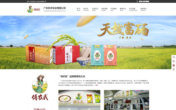  東農米業企業網站建設定制開發設計案例